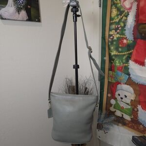 vintage Coach Sonoma Small Zip bag in sea blue natural grain leather